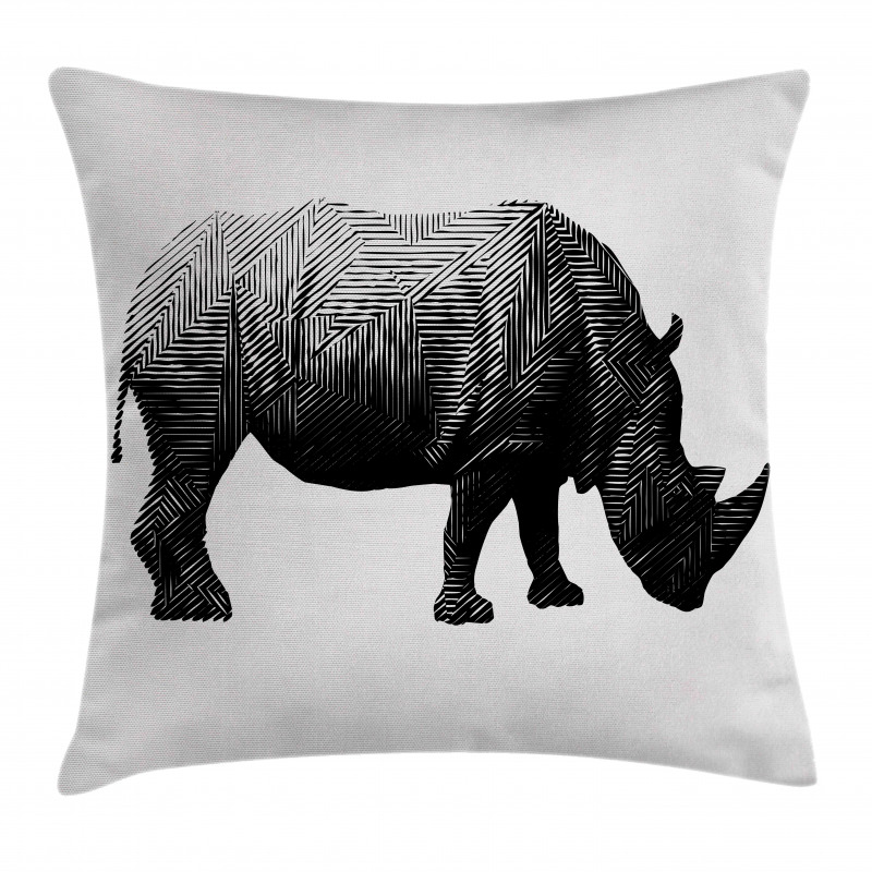 Polygonal Animal Line Art Pillow Cover