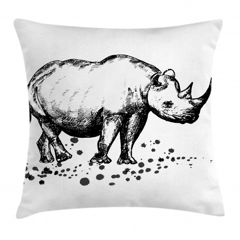 Animal with Paint Splashes Pillow Cover