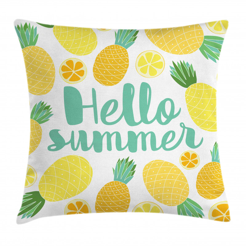 Pineapples and Fruits Pillow Cover