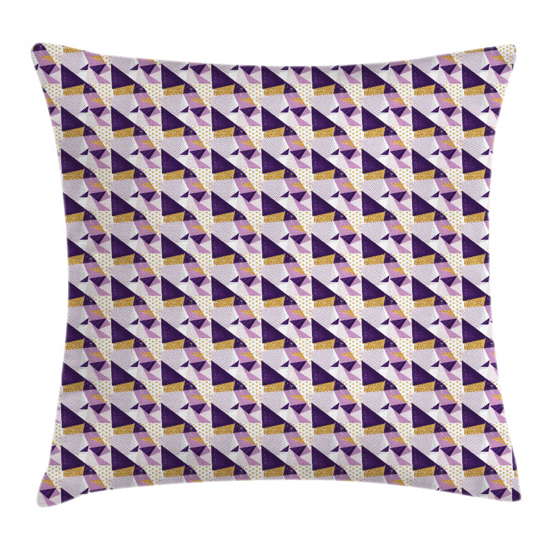 Angular Design Triangles Pillow Cover