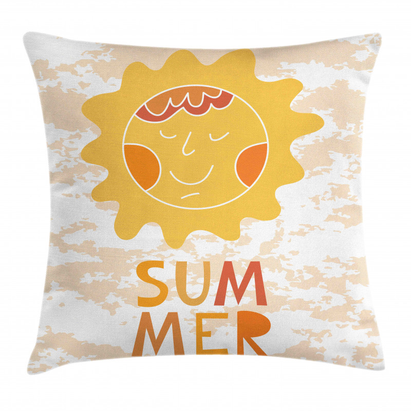 Sun on a Grunge Background Pillow Cover