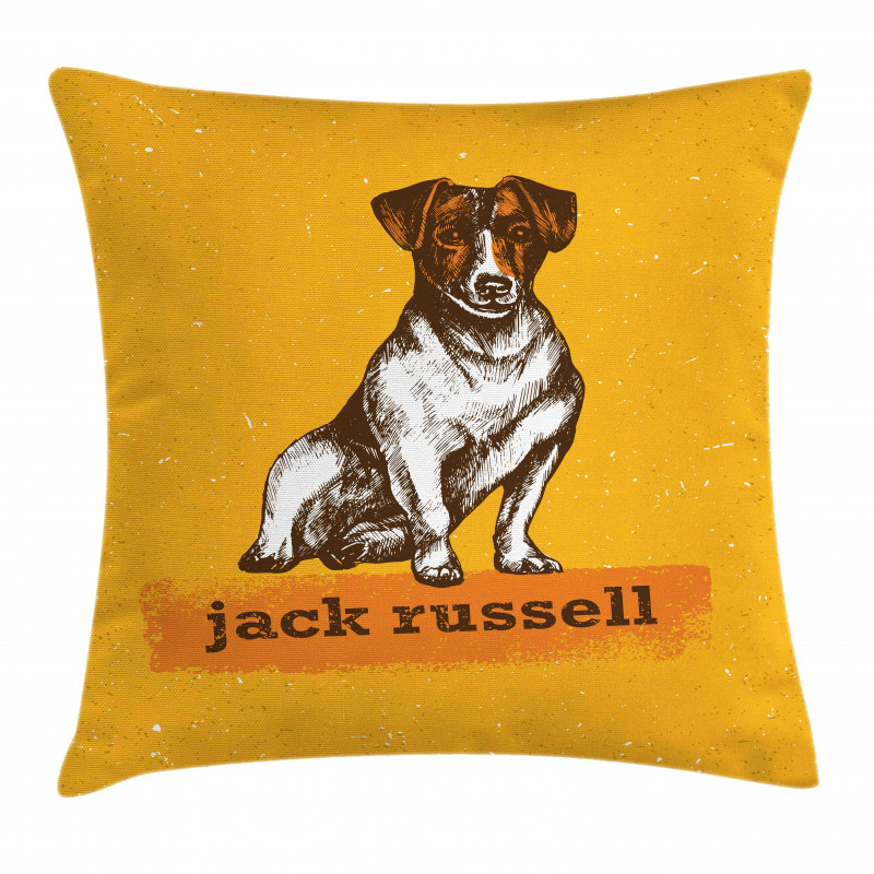 Grunge Puppy Design Pillow Cover