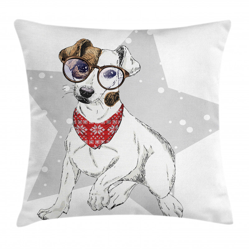 Sketch Style Terrier Pillow Cover