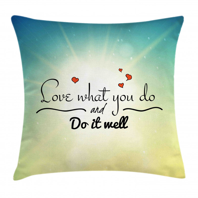 Hearts and Powerful Message Pillow Cover