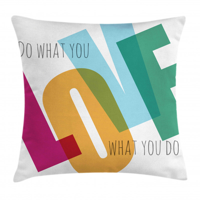 Vintage Colorful Letter Art Pillow Cover