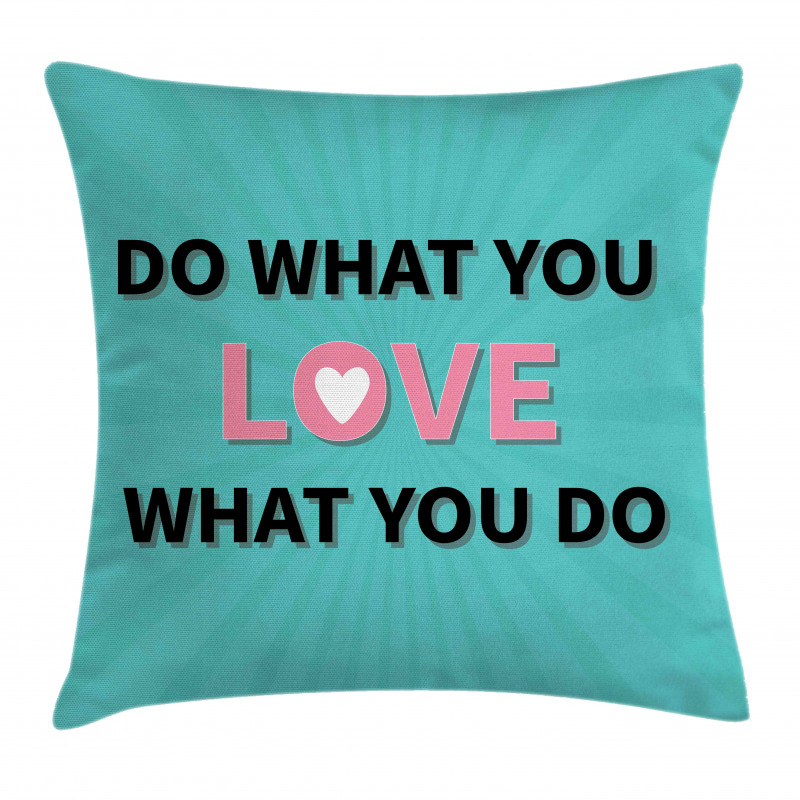 Starburst Lines with Phrase Pillow Cover