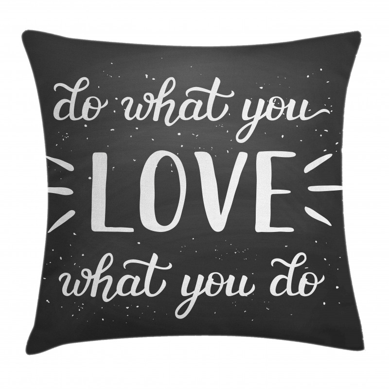 Hand Lettering Typography Pillow Cover