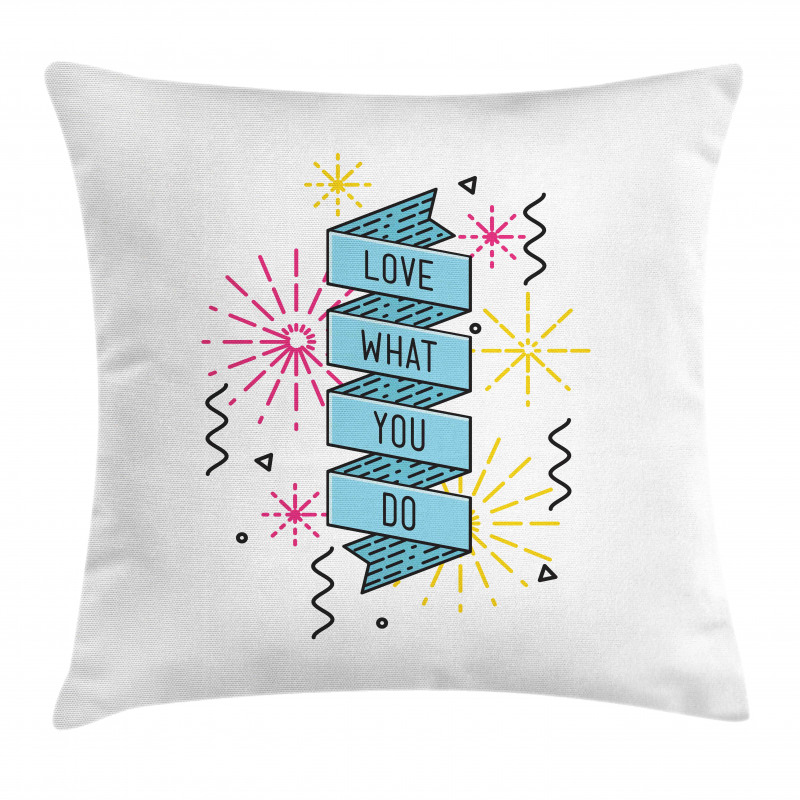 Dashed Starburst Stripes Pillow Cover