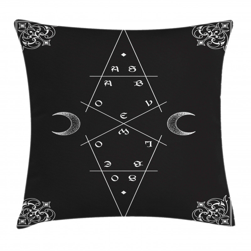 Mystical Style Moon Pillow Cover