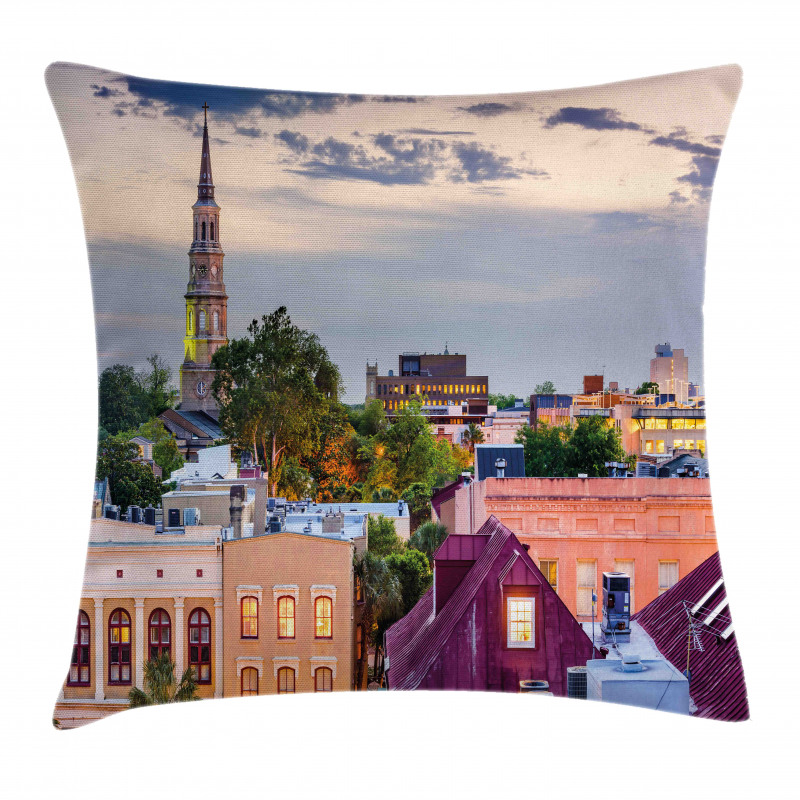 South Carolina Buildings Pillow Cover