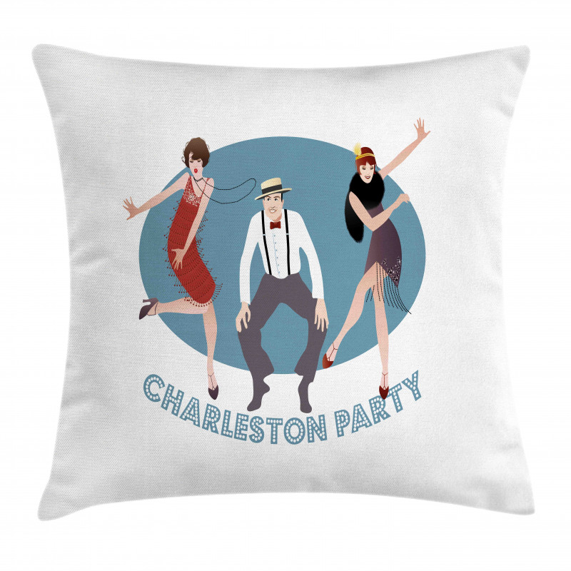 Vintage Dancing People Pillow Cover