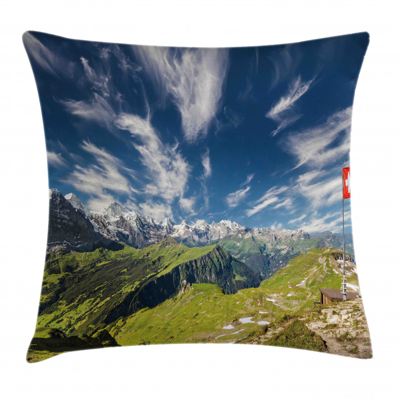 View of the Swiss Alps Pillow Cover