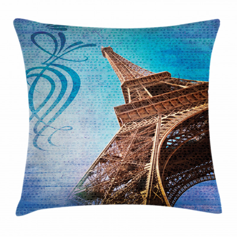 Tilt Shot Eiffel Tower Travel Pillow Cover