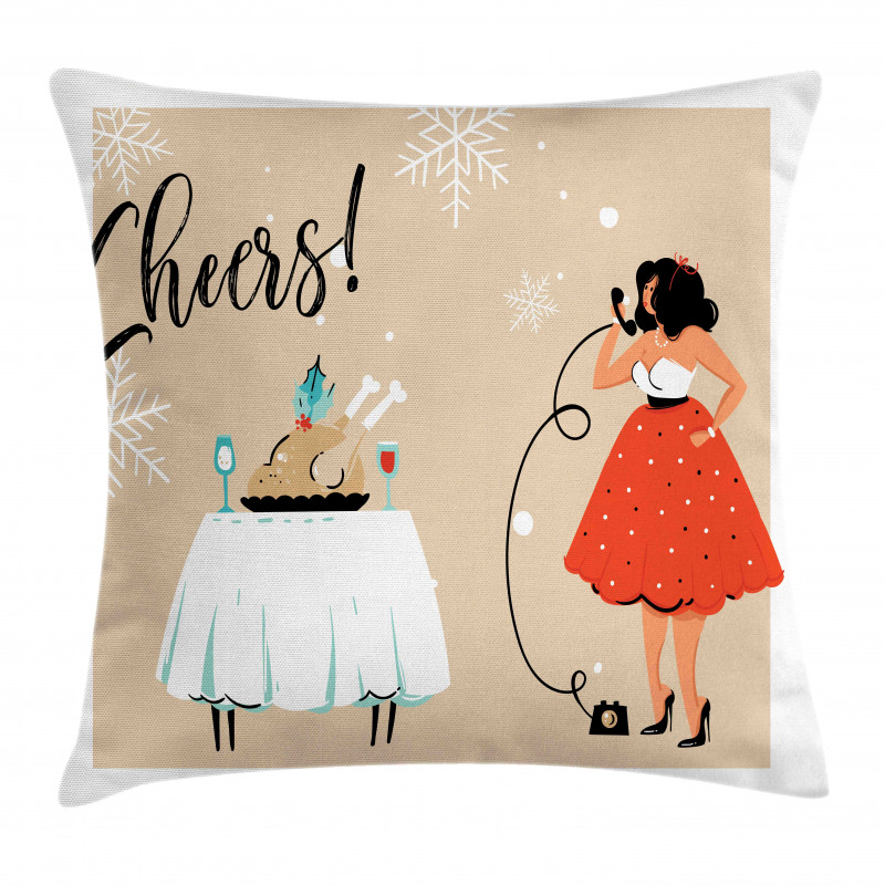 Mom Phone Dinner Table Pillow Cover