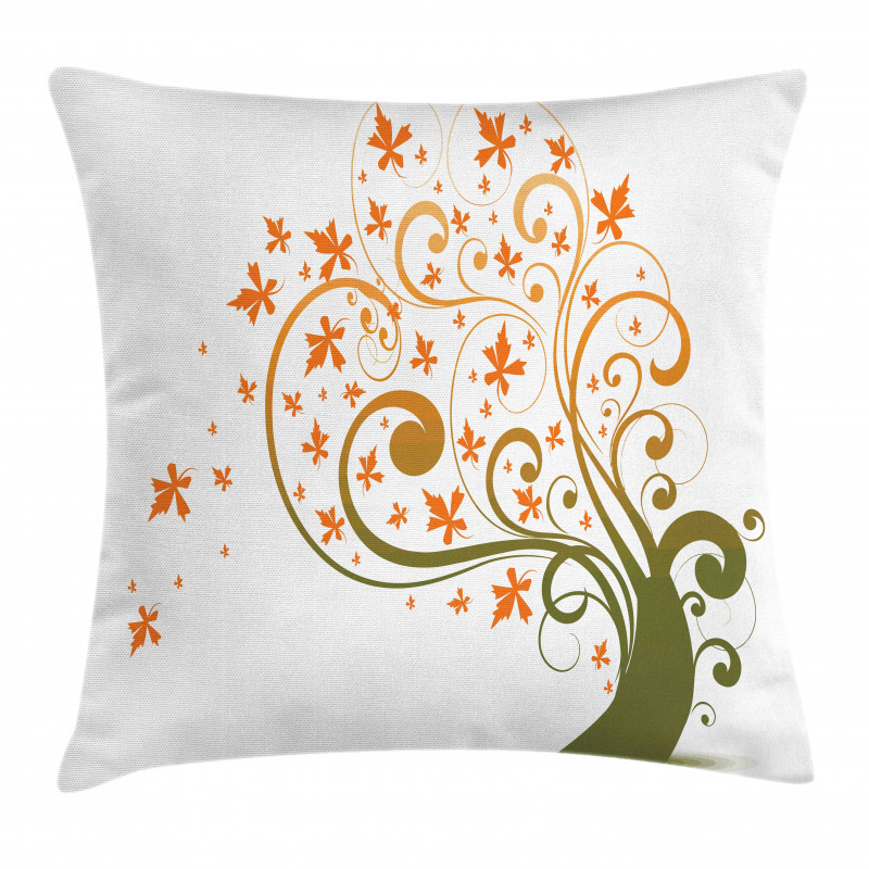 Abstract Autumn Tree Ornament Pillow Cover