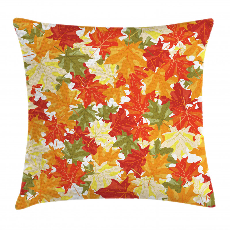 Pile of Foliage Tree Leaves Pillow Cover