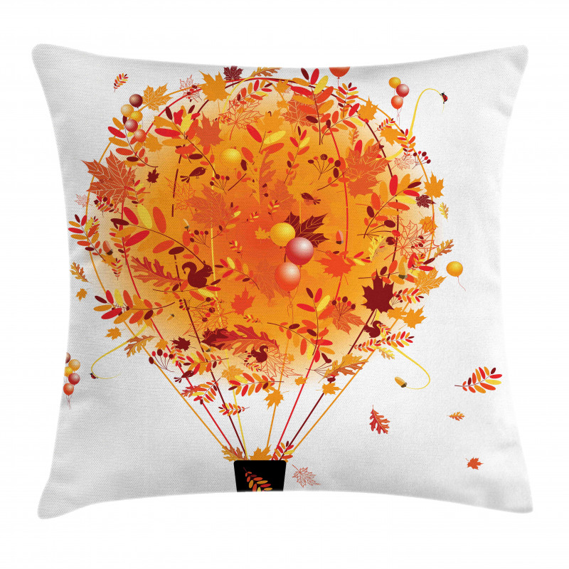 Autumn Concept Air Balloon Pillow Cover