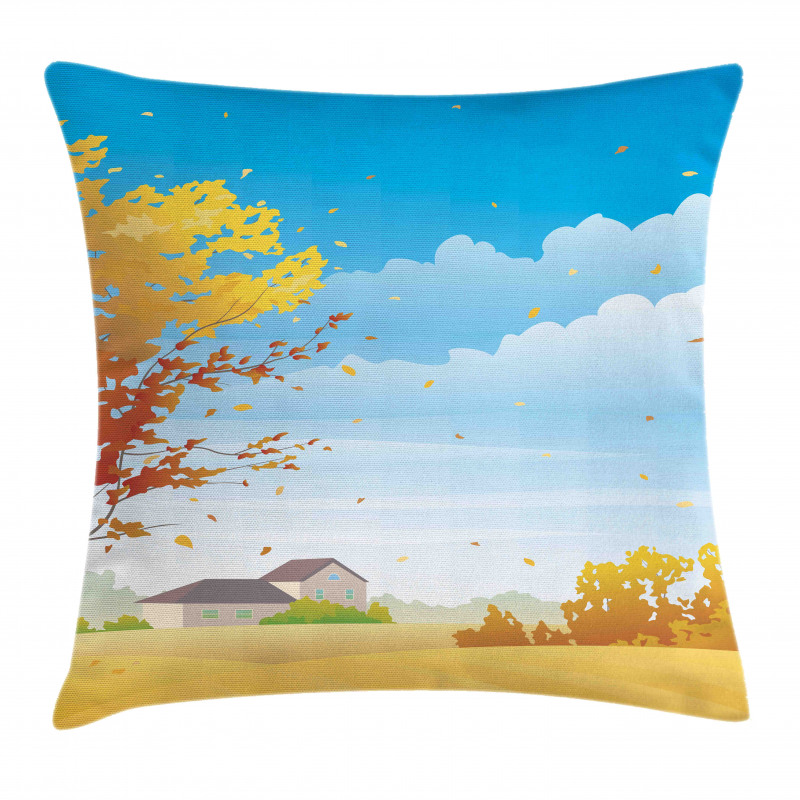 Autumn Fields Tree Farmhouse Pillow Cover