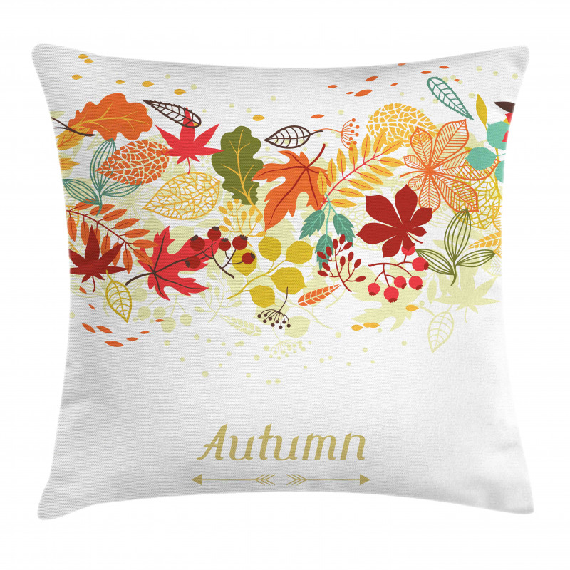 Autumn Leaves Border Pillow Cover