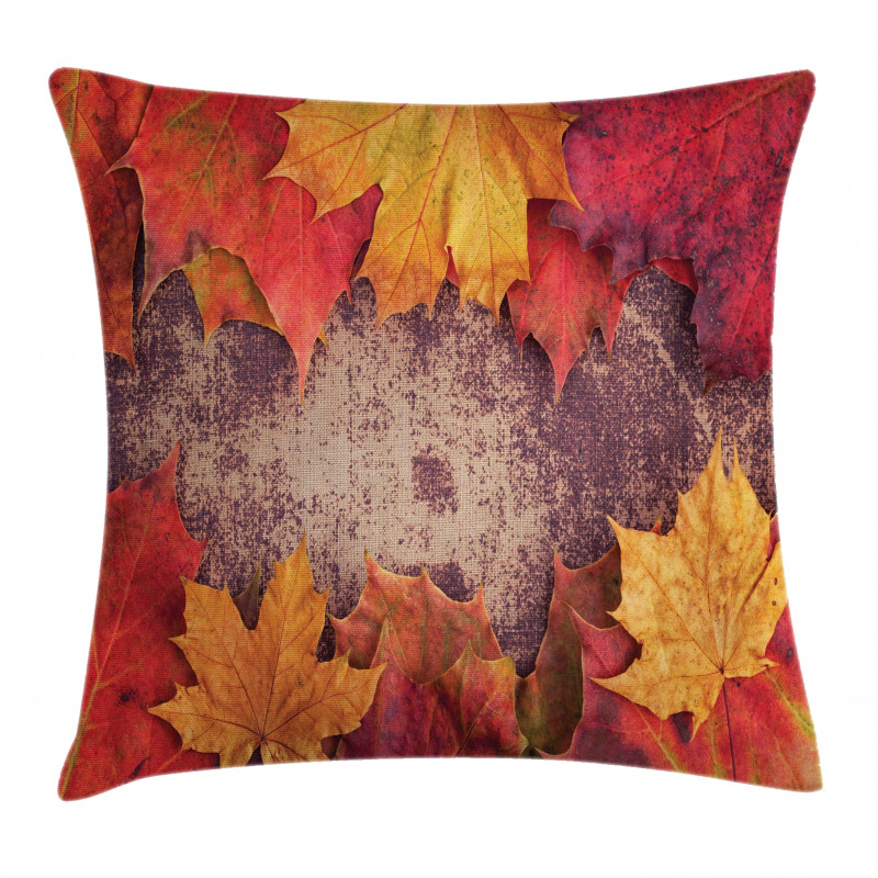 Bunch of Autumn Leaves Wood Pillow Cover