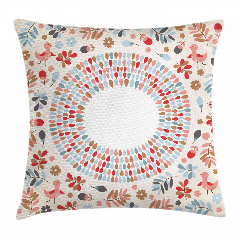 Botany and Birds Art Pillow Cover