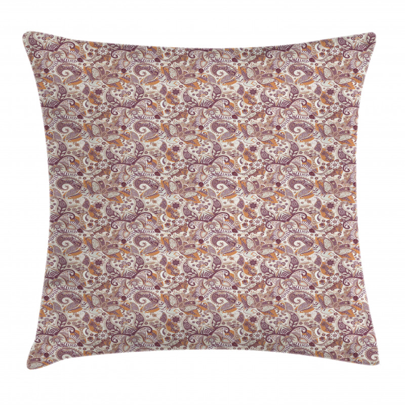 Paisley Floral Vintage Art Pillow Cover