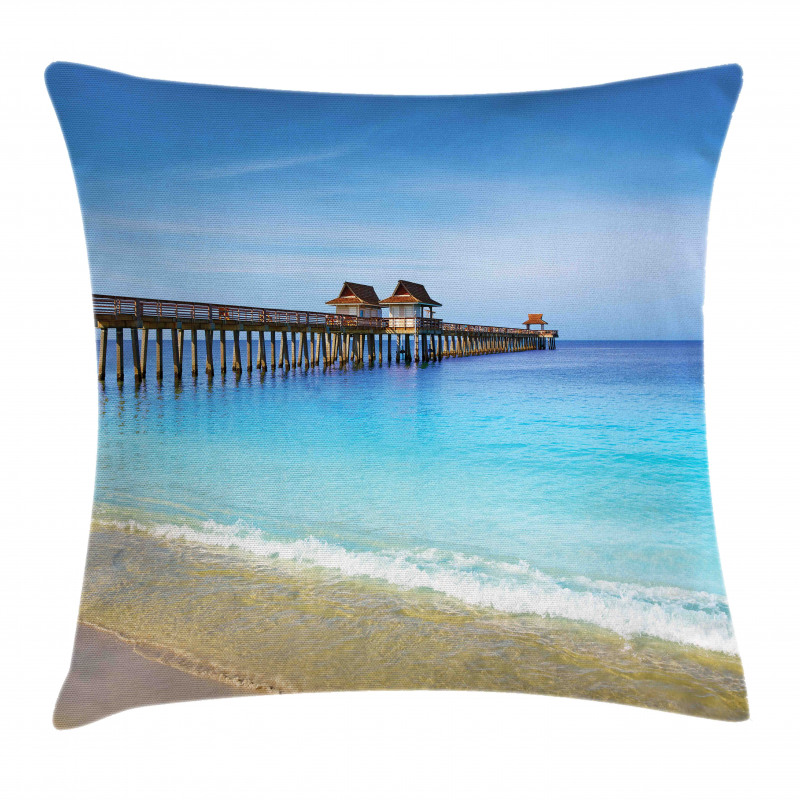 Florida Beach Sunny Day Ocean Pillow Cover