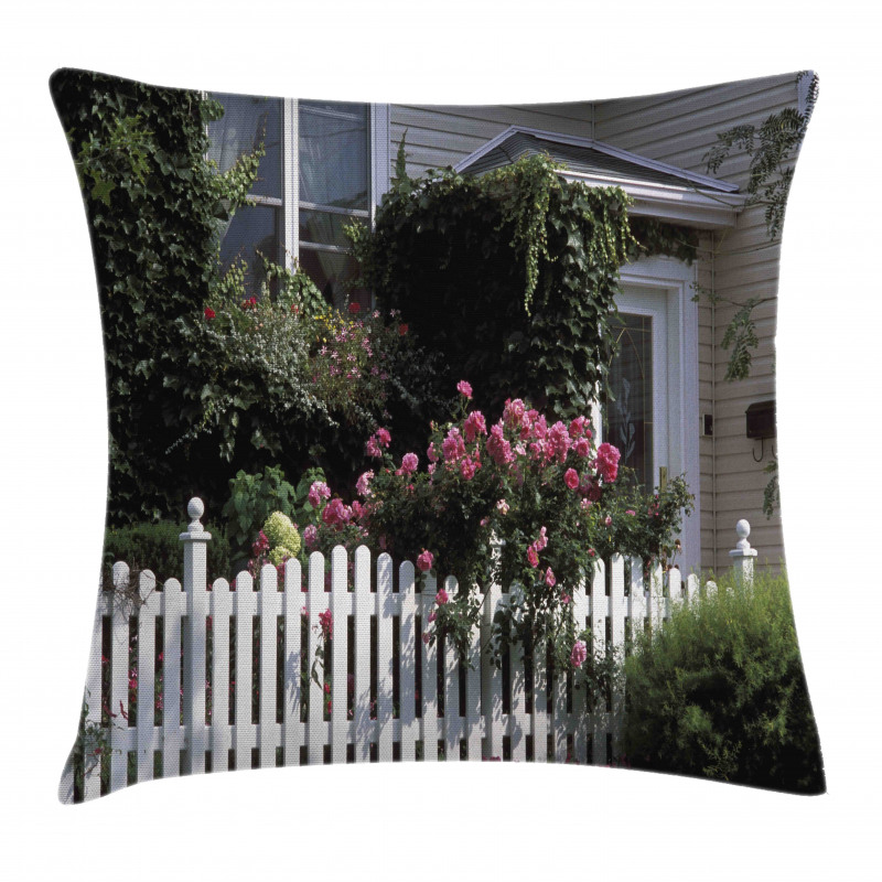 Floral Cozy House Garden Art Pillow Cover