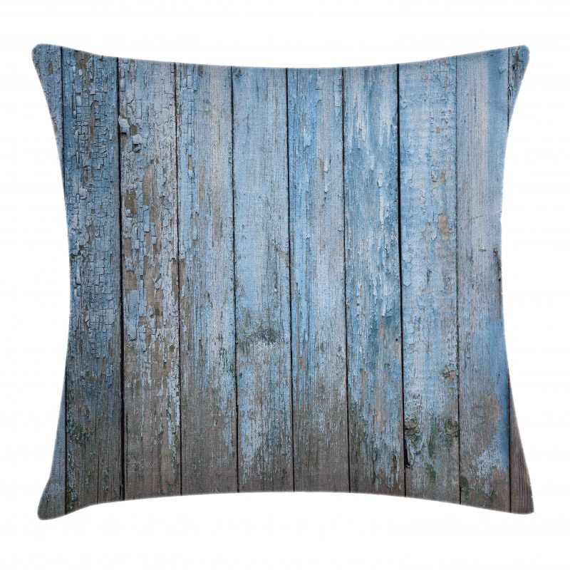 Grungy Painted Wooden Fence Pillow Cover