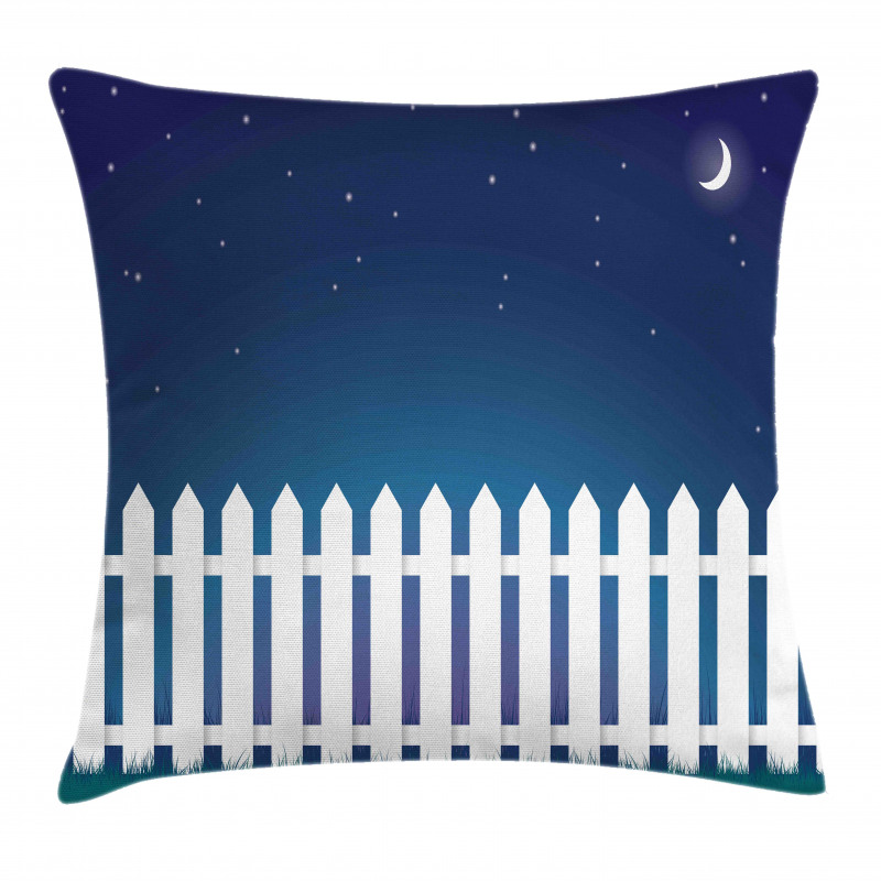 Starry Night with Crescent Pillow Cover