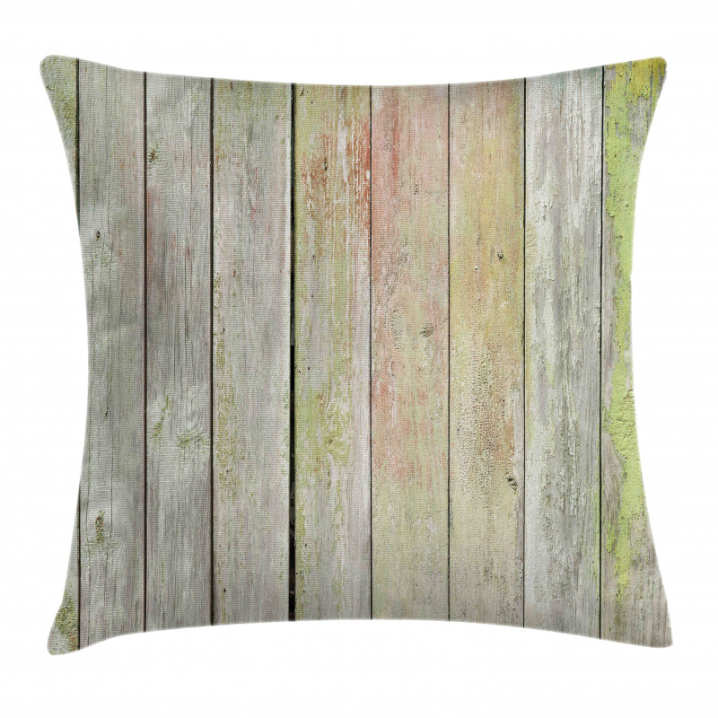 Old Rural Grungy Wooden Fence Pillow Cover