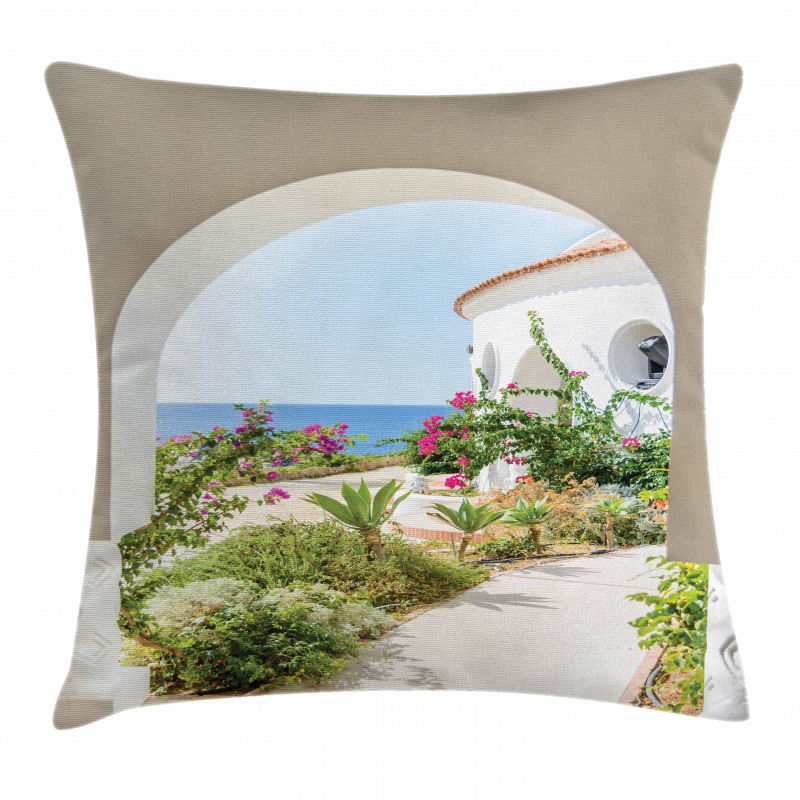 Plants Flowers Sea Panorama Pillow Cover