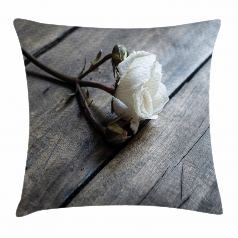 Romantic Flower Rustic Table Pillow Cover