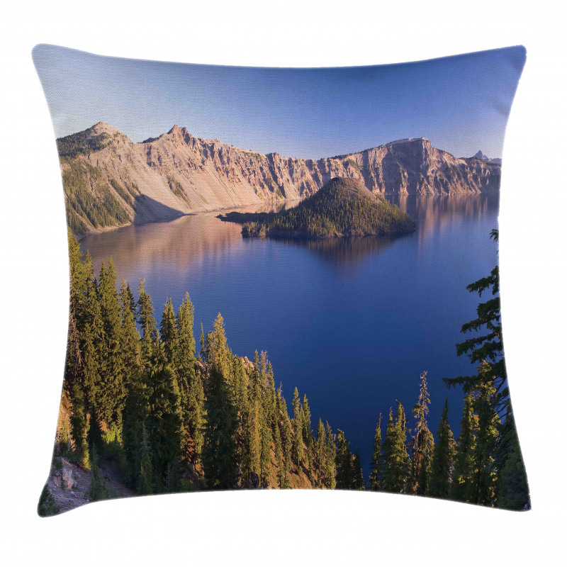 Crater Lake Volcano Pillow Cover