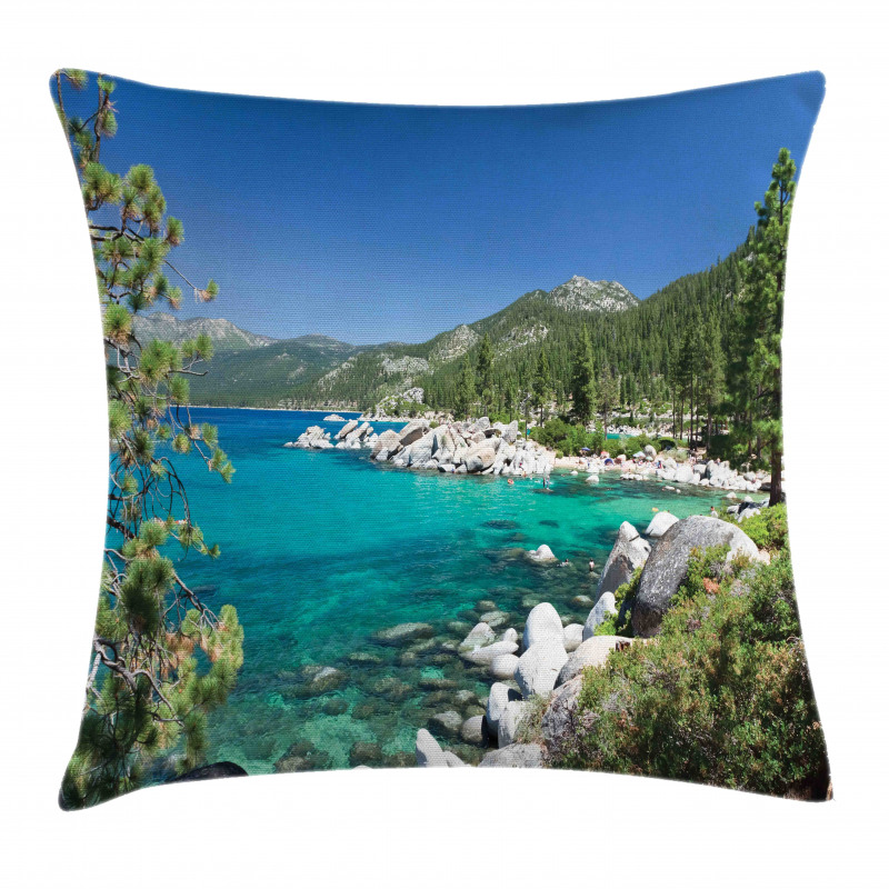 Lake Tahoe Shore View Pillow Cover