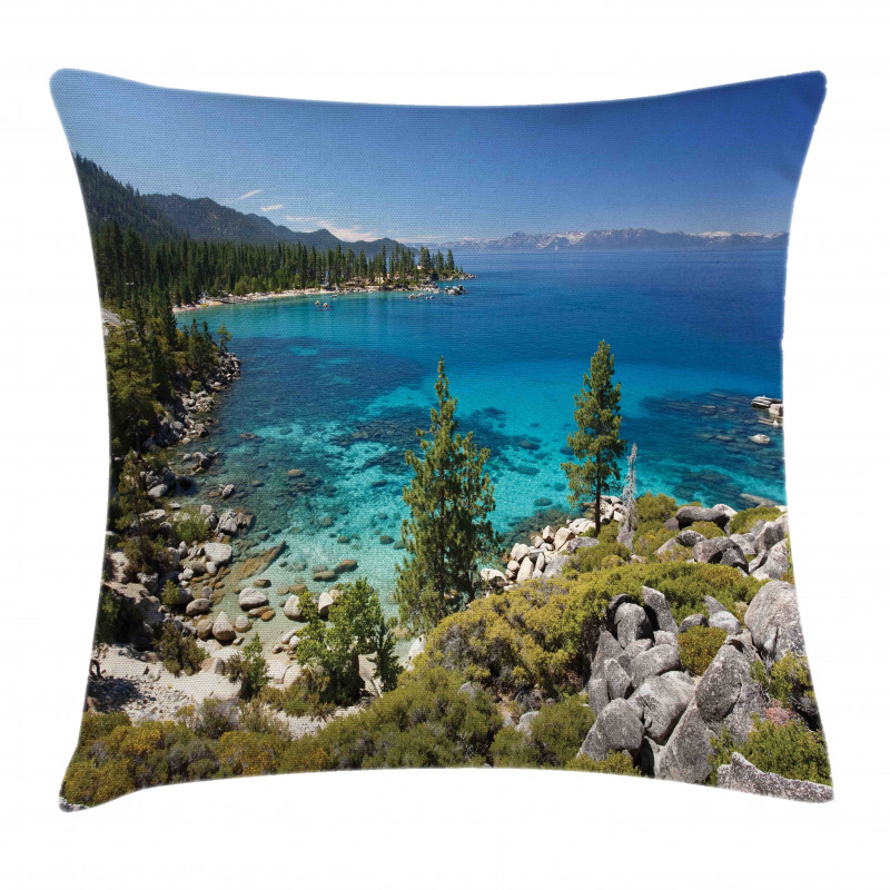 Lake Tahoe Kayaking Pillow Cover