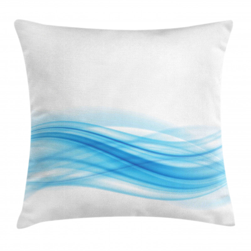 Smooth Wavy Lines Stream Flow Pillow Cover