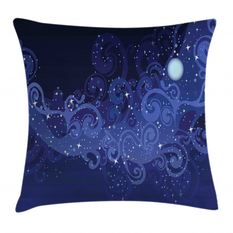 Abstract Starry Night Moon Pillow Cover