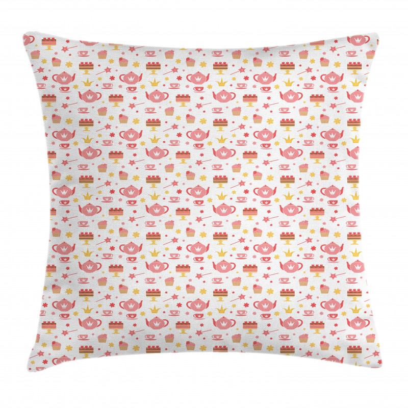 Flora Royal Tea Set Print Pillow Cover