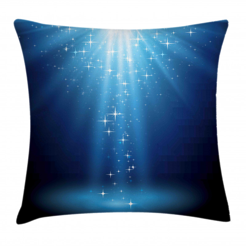 Star Night Vibrant Blue Tones Pillow Cover