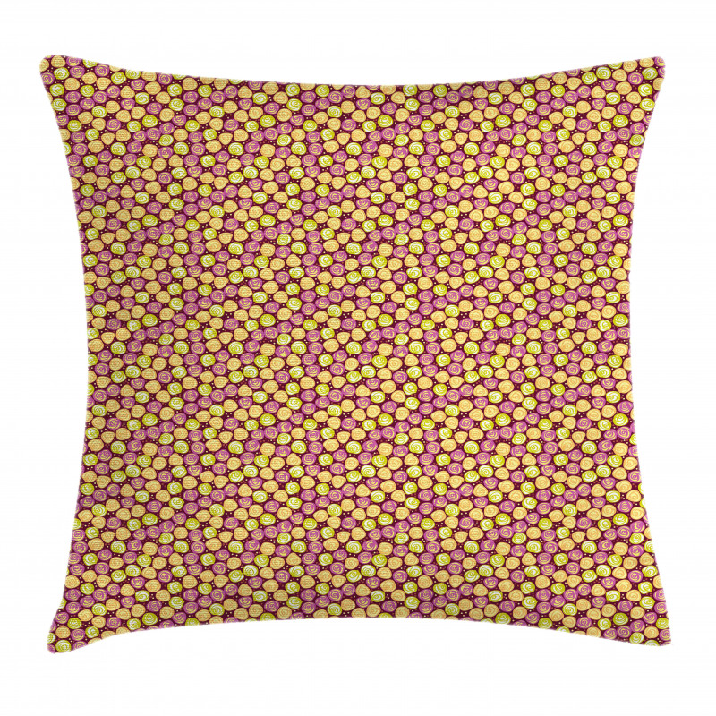 Abstract Roses and Dots Art Pillow Cover