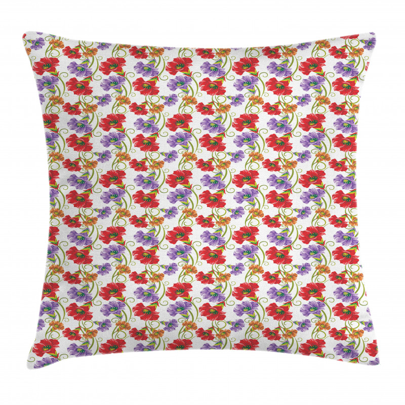 Vivid Flowers Art Pillow Cover