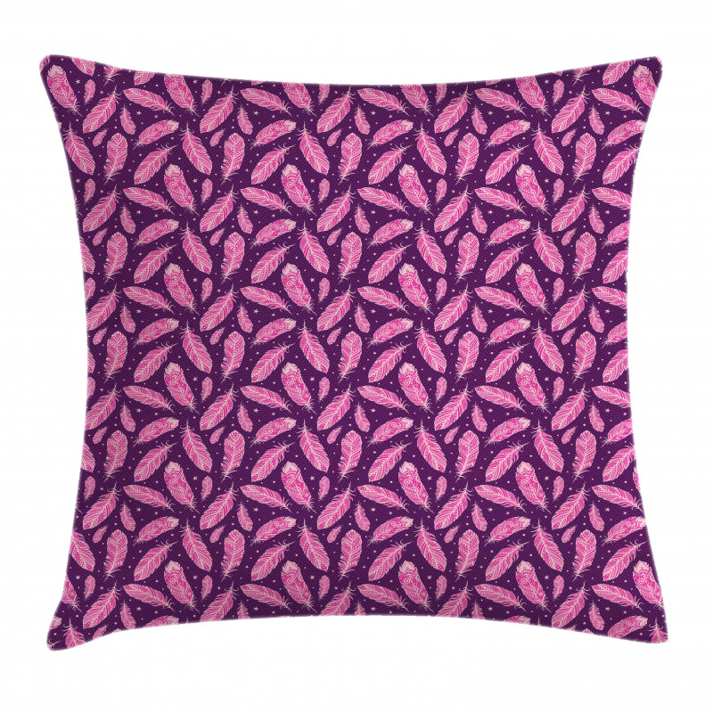 Boho Girlish Feathers Stars Pillow Cover