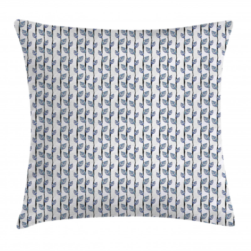 Abstract Leaf Lines Pillow Cover