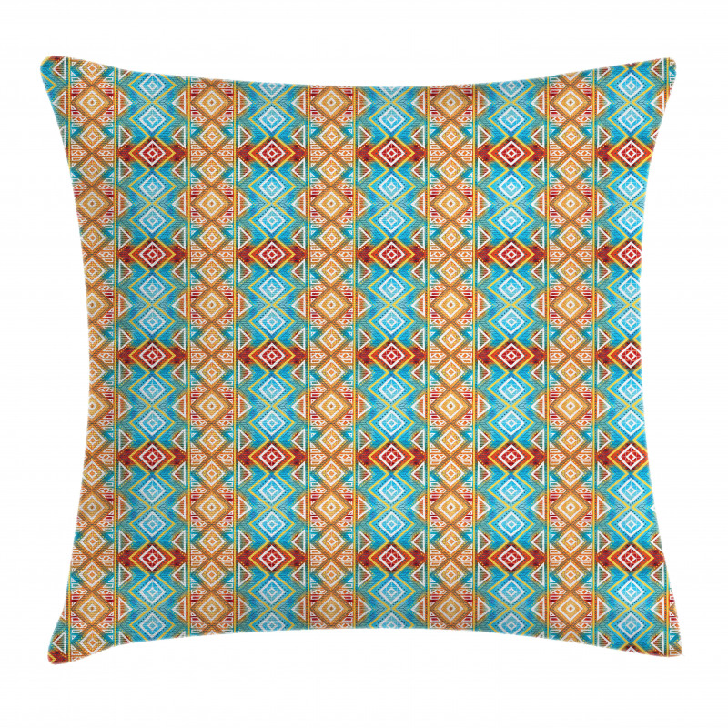 Colorful Tie Dye Geometric Pillow Cover