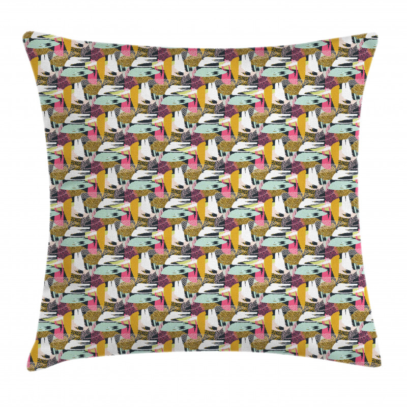 Contemporary Strokes Dots Pillow Cover