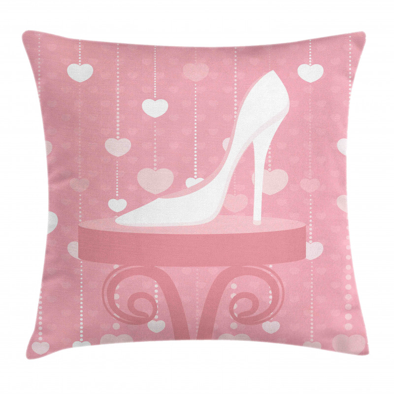 Classy Female Shoe Heart Pillow Cover