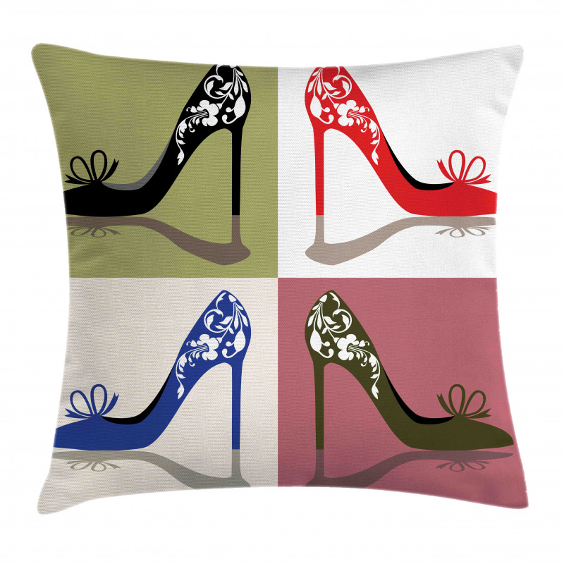 Floral Ornamental Shoes Pillow Cover