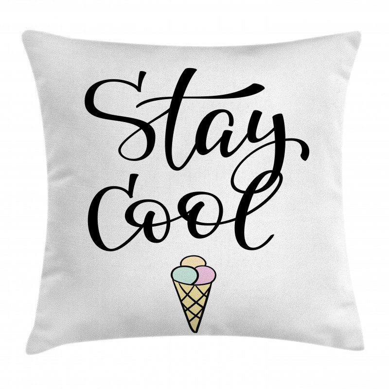 Ice Cream Waffle Cornet Pillow Cover