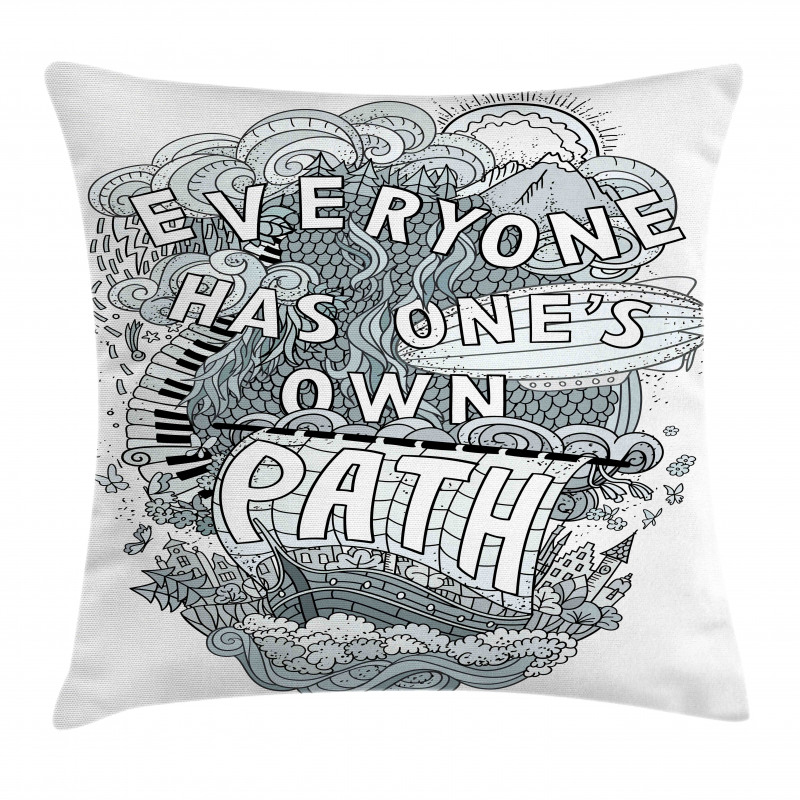 Phrase About Life Pillow Cover